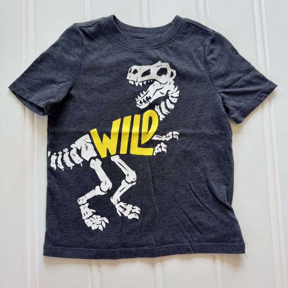 4/$10 - Old Navy T-Rex "Wild" Dinosaur Toddler Boys T Shirt | 4T